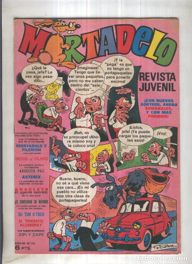 Comics: Revista Mortadelo numero 76 (recortado los billetes mortadelo en su hoja correspondiente) - varios