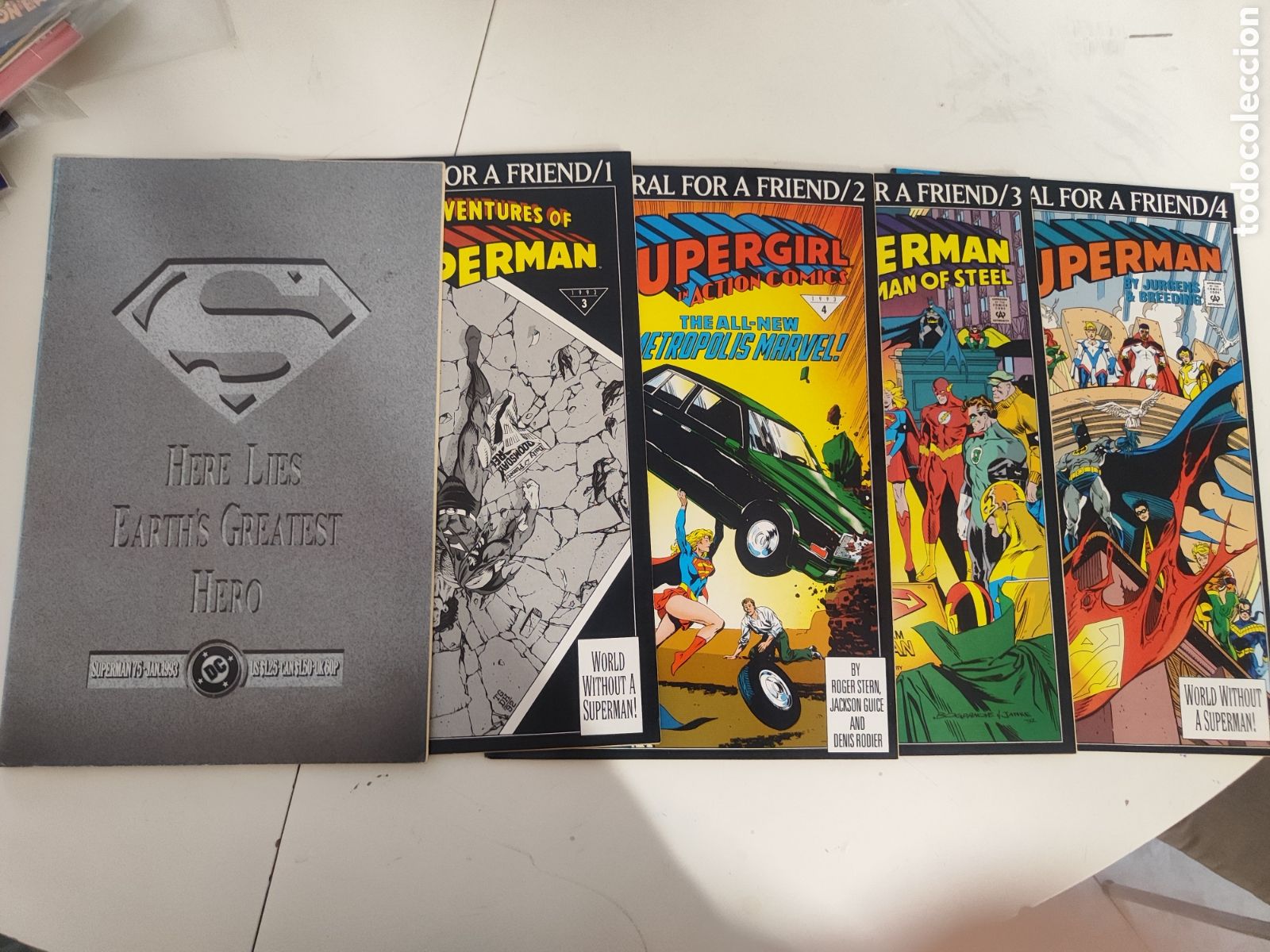 C&oacute;mics: Lote de 5 comics Superman la muerte de.
