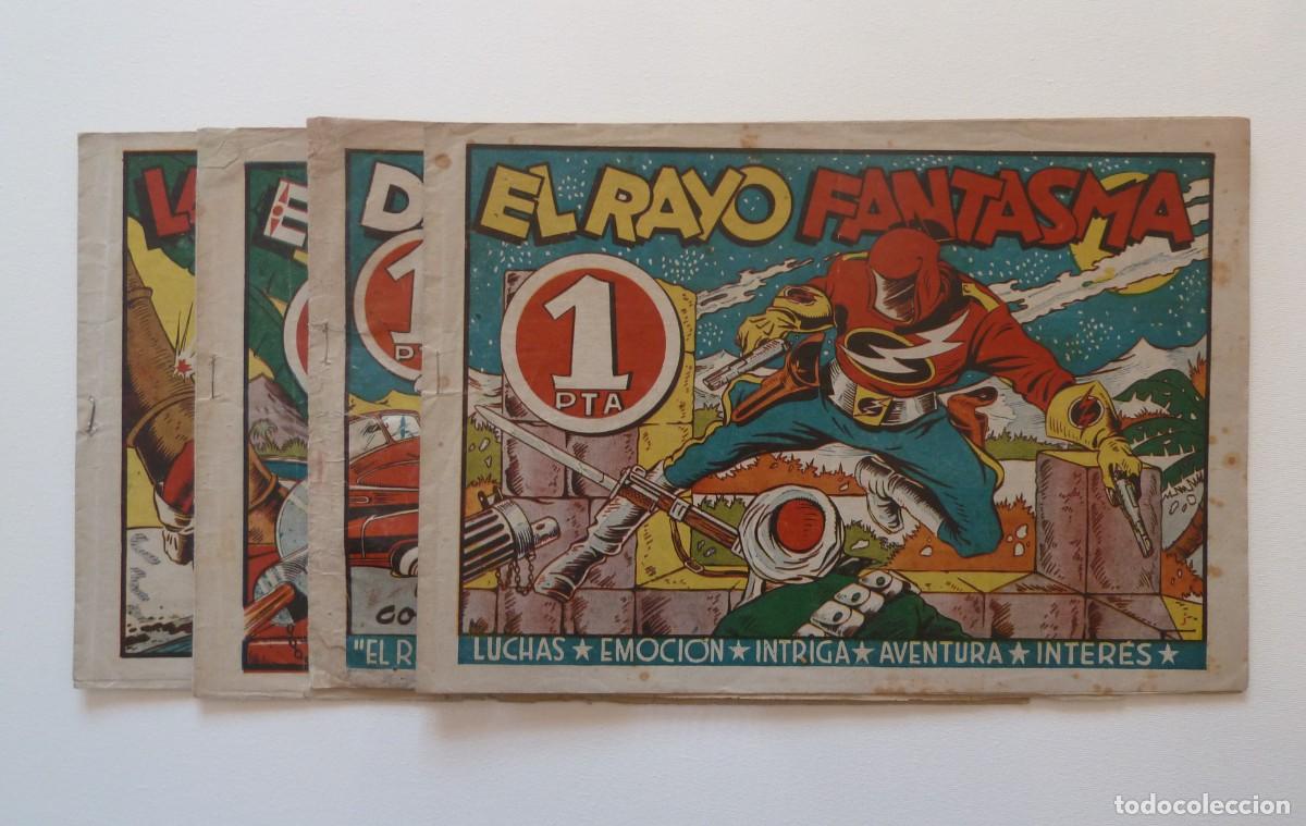 C&oacute;mics: EL RAYO FANTASMA, COLECCION COMPLETA DE 4 EJEMPLARES, ED. HERCULES. DE BOIX ORIGINAL A&Ntilde;OS 40