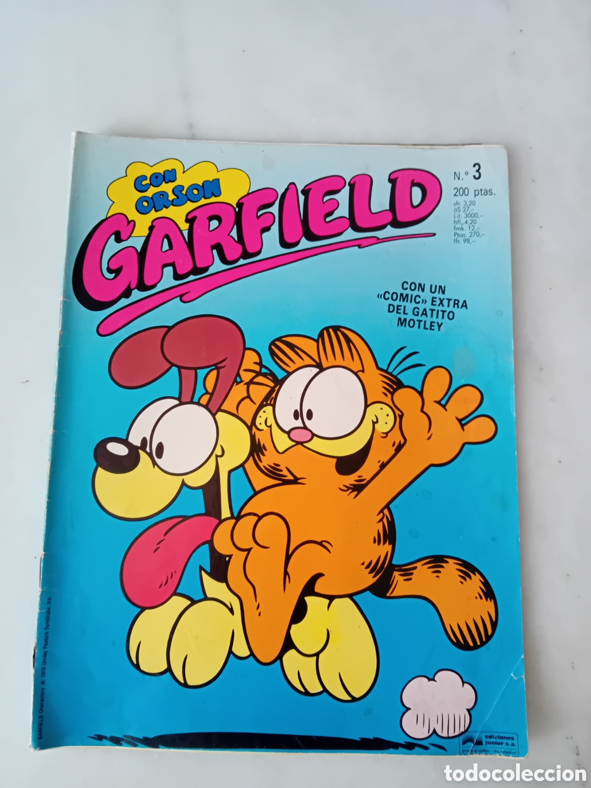 C&oacute;mics: Garfield. Con Orson 1990 n&deg; 3