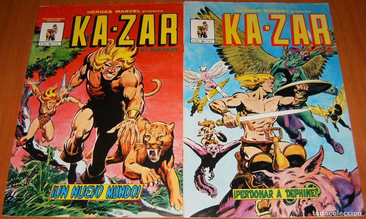 C&oacute;mics: HEROES MARVEL PRESENTA KA-ZAR 2 y 3 . Mundi C&oacute;mics ( V&eacute;rtice )