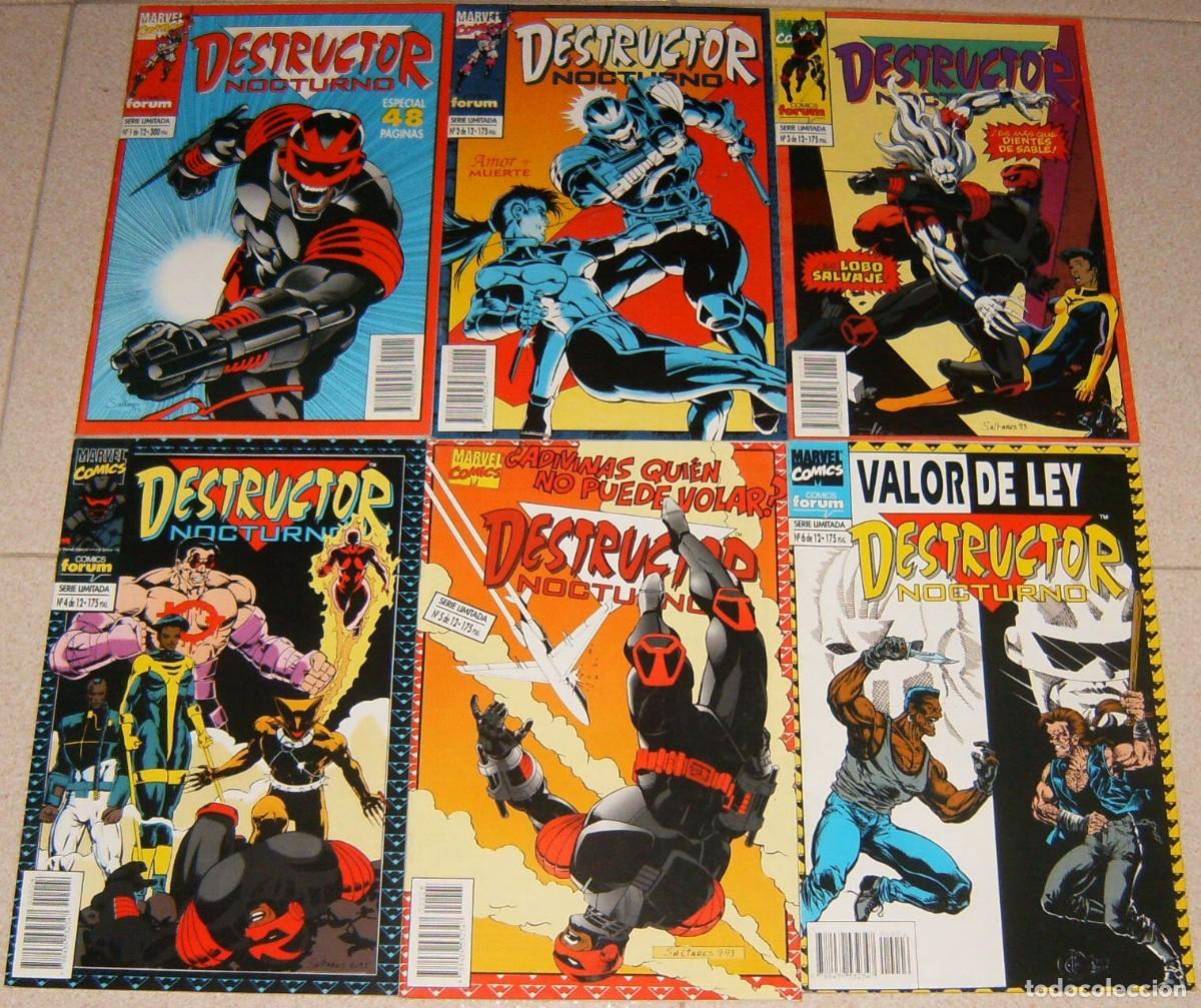 C&oacute;mics: DESTRUCTOR NOCTURNO Vol.1 - 1 2 3 4 5 6 ( MINISERIE de 12 ) . LOTE DE 6 COMICS . FORUM