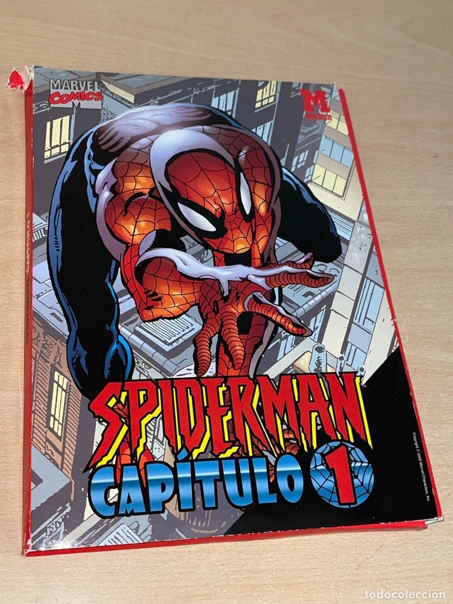 C&oacute;mics: Spiderman Cap&iacute;tulo 1 Marvel Comics 2002 Carpeta promoci&oacute;n comic Marca +Pegatinas + P&oacute;ster spider-man