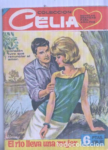 Comics: Coleccion Celia numero 201: El rio lleva una mujer, dibujo de Lopez R. -