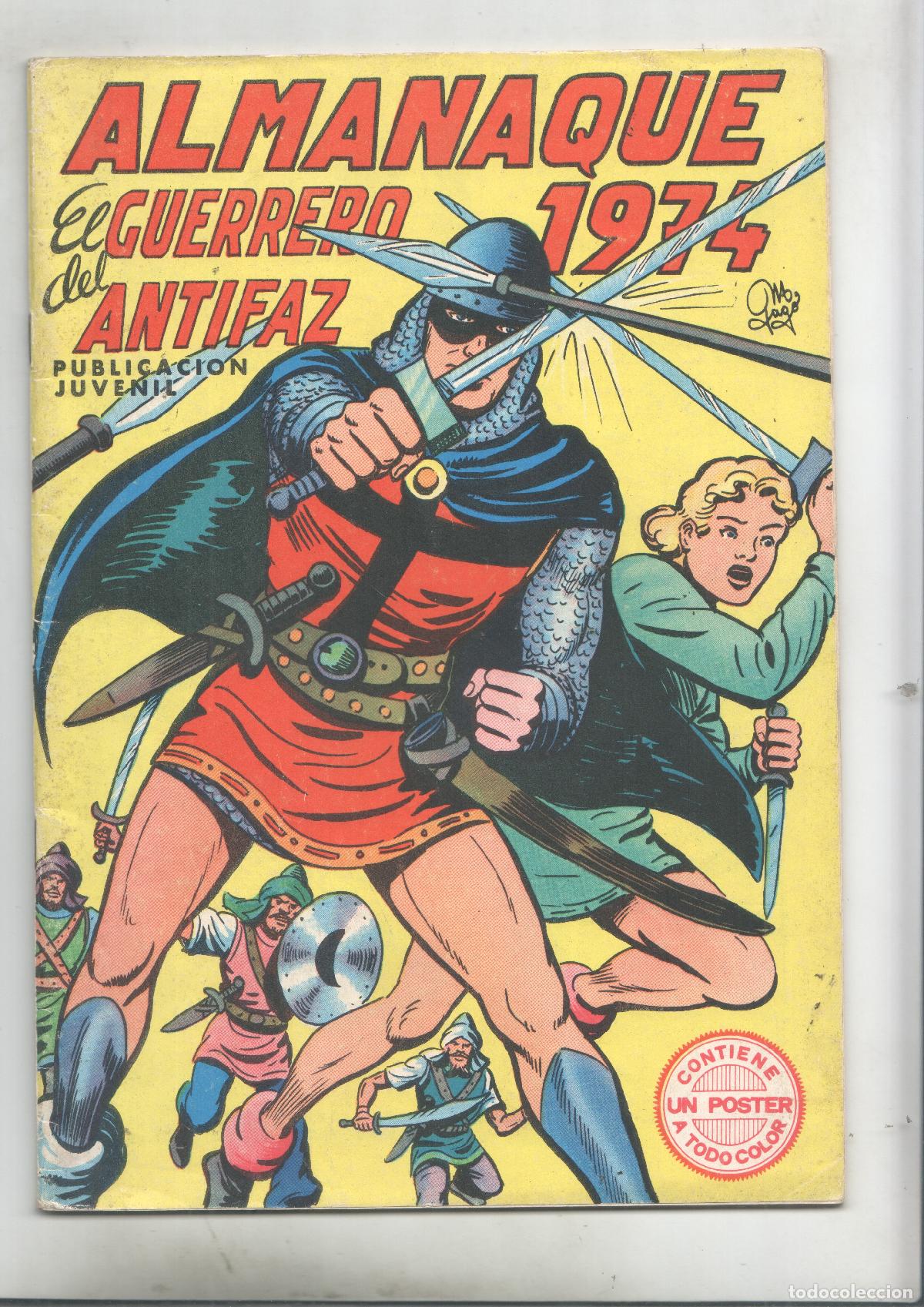 C&oacute;mics: Facsimil: almanaque 1974 de El Guerrero del Antifaz NO CONSERVA EL POSTER -