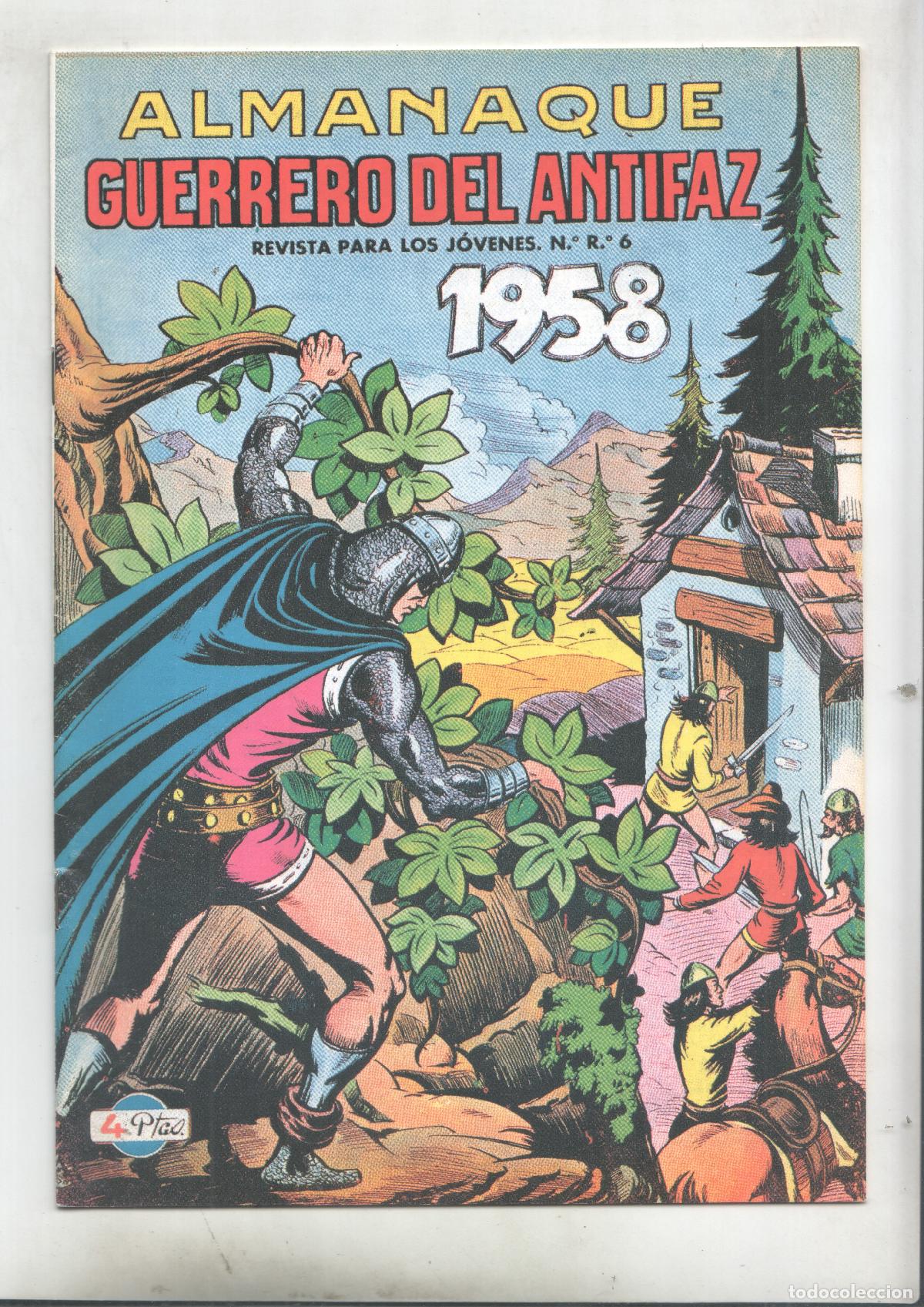C&oacute;mics: Facsimil: almanaque 1958 de El Guerrero del Antifaz -