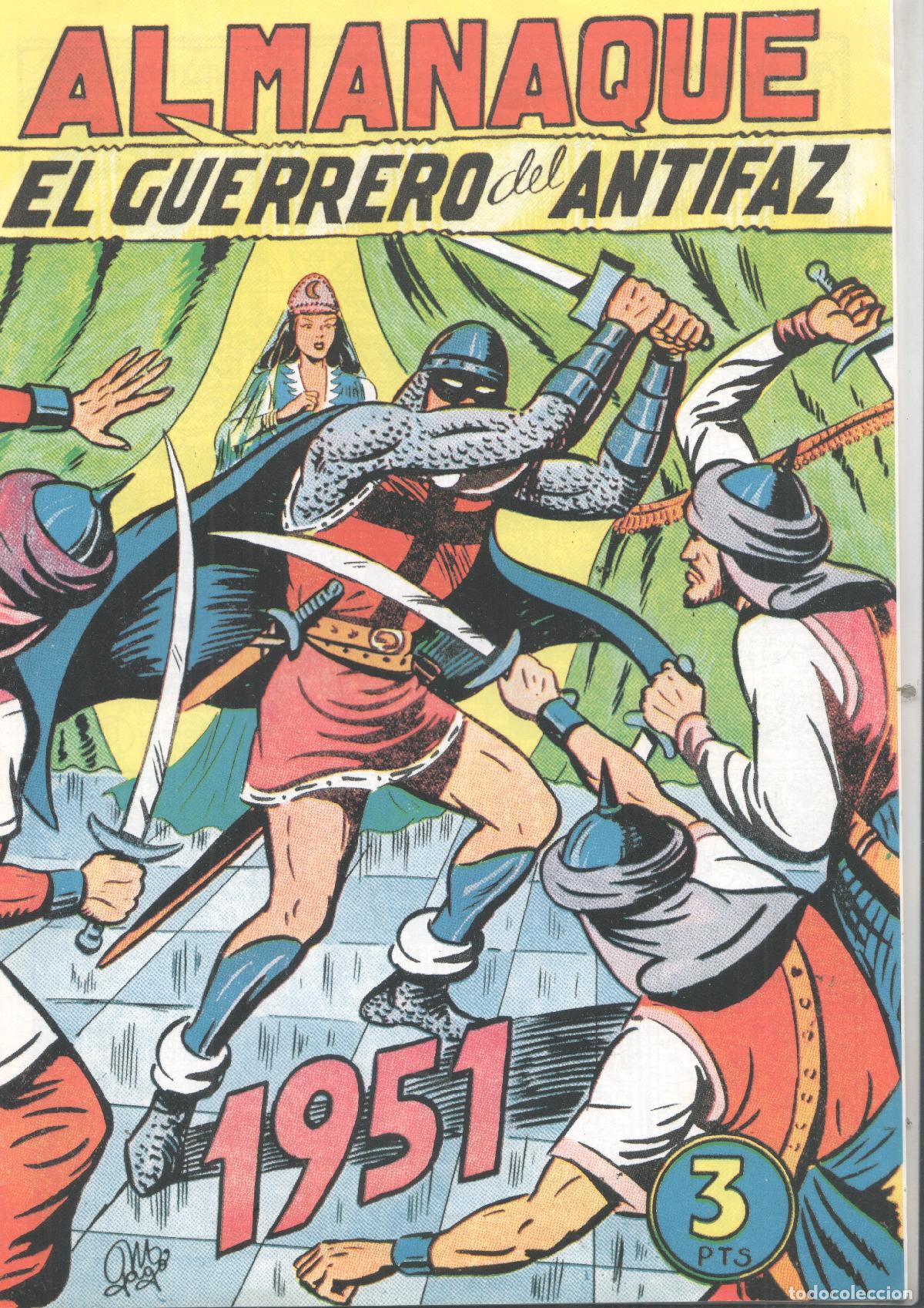 C&oacute;mics: Facsimil: almanaque 1951 de El Guerrero del Antifaz -