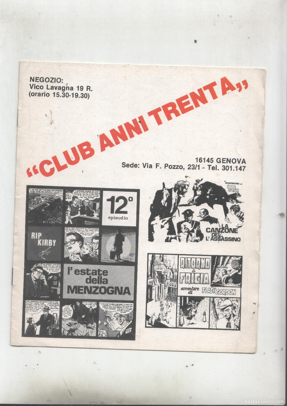 Comics: Fanzine: catalogo venta CLUB ANNI TRENTA -