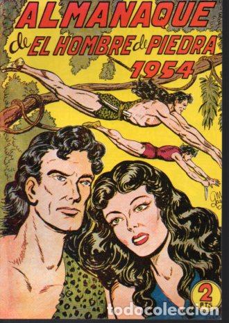 Comics : V10420 Facsimil: El Hombre de Piedra Almanaque 1954 - Varios