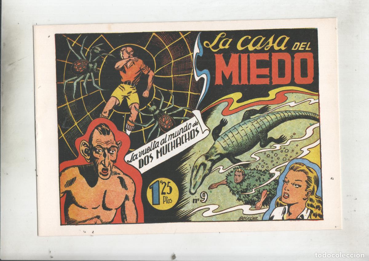 C&oacute;mics: Facsimil: La vuelta al mundo de dos muchachos numero 09: La casa del miedo - Boixar