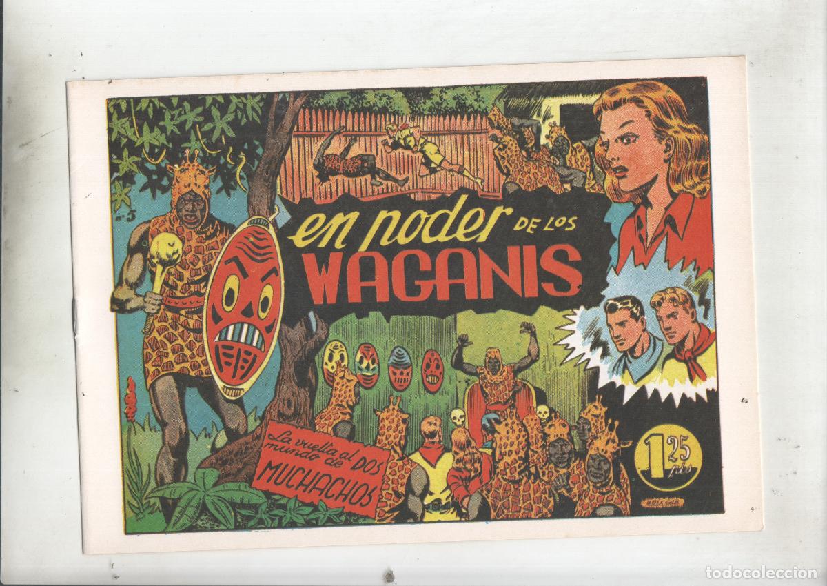 C&oacute;mics: Facsimil: La vuelta al mundo de dos muchachos numero 05: En poder de los Waganis - Boixar