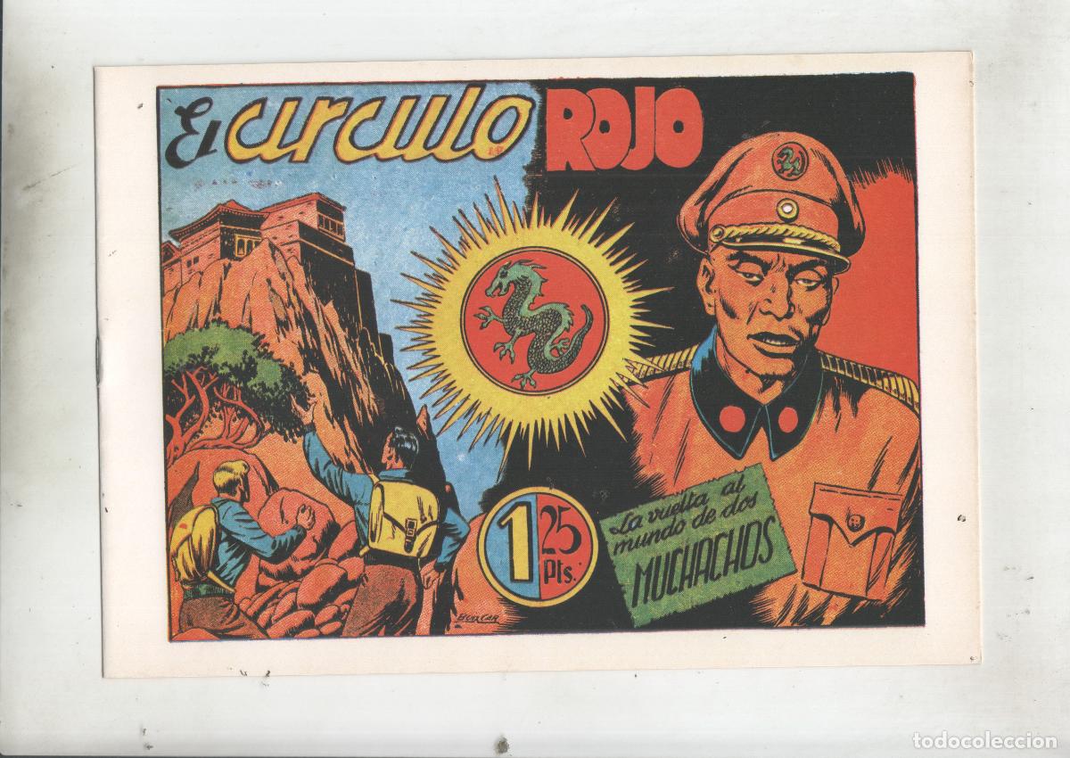 C&oacute;mics: Facsimil: La vuelta al mundo de dos muchachos numero 15: El circulo rojo - Boixar