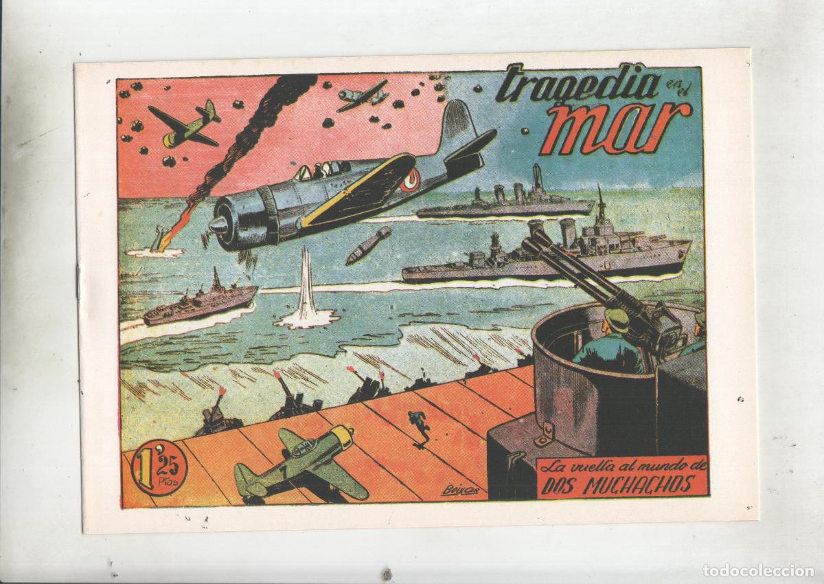 C&oacute;mics: Facsimil: La vuelta al mundo de dos muchachos numero 20: Tragedia en el mar - Boixar