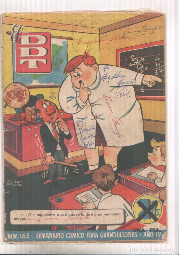 Comics: EL DDT numero 163 portada de Pe&ntilde;arroya (marcas due&ntilde;o original en cubierta) - varios