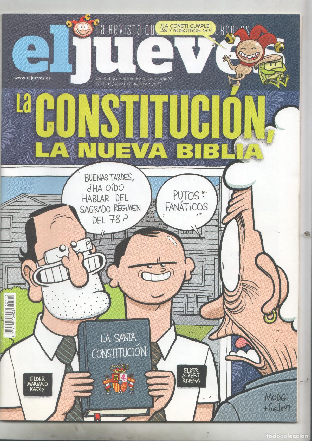 Comics: El Jueves revista numero 2115: La constitucion, la nueva biblia - Varios