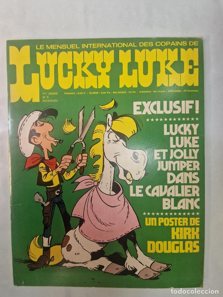 Comics: Revista Lucky Luke n&ordm; 8 (1974). Incluye un poster de Kirk Douglas