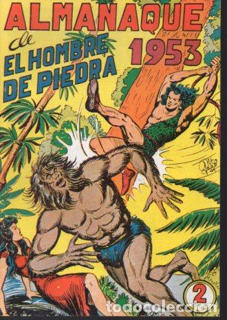 C&oacute;mics: V10421 Facsimil: El Hombre de Piedra Almanaque 1953 - Varios