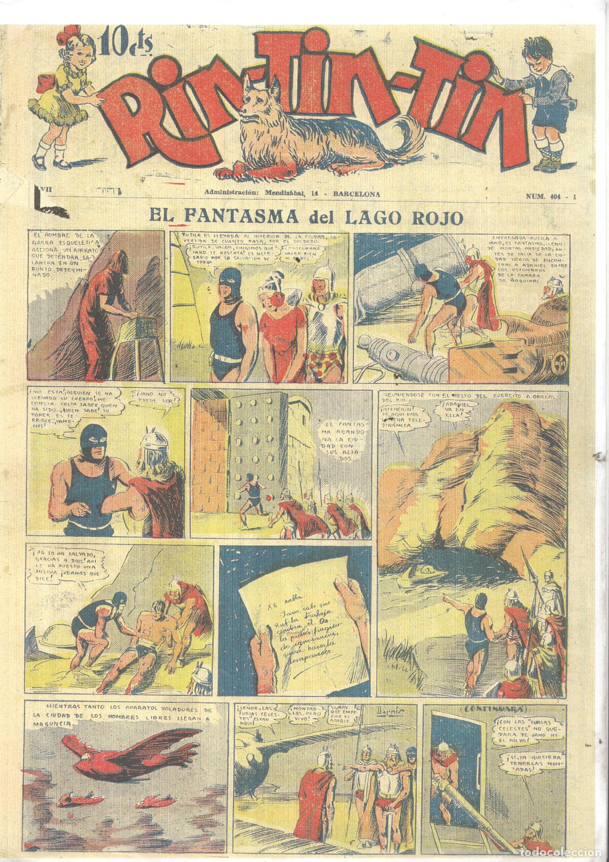 Comics: Reproduccion tama&ntilde;o folio cubierta numero 404 de la revistas RIN TIN TIN - Darnis