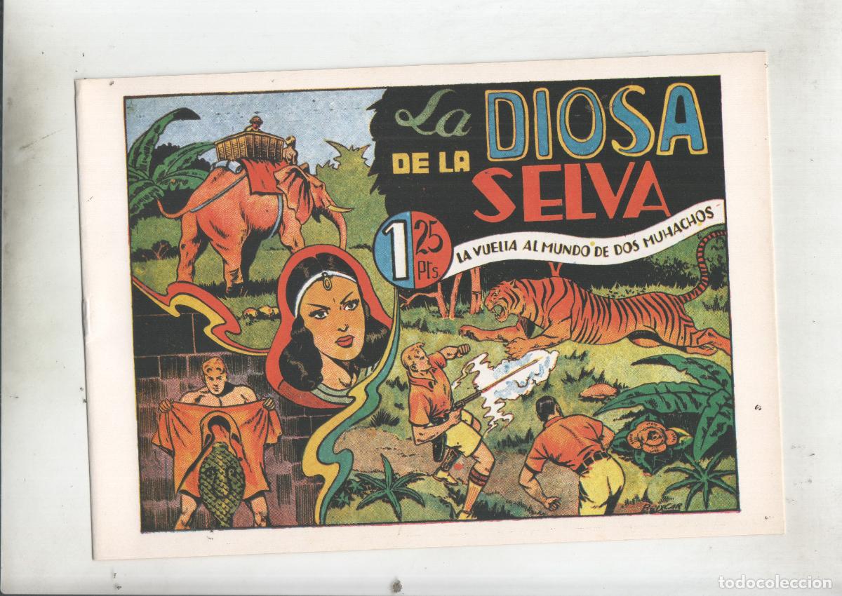 Comics: Facsimil: La vuelta al mundo de dos muchachos numero 13: La diosa de la selva - Boixar