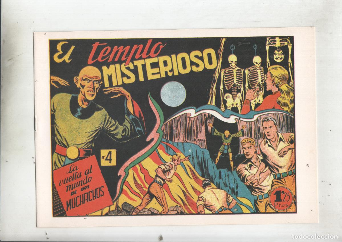 Comics: Facsimil: La vuelta al mundo de dos muchachos numero 04: El templo misterioso - Boixar