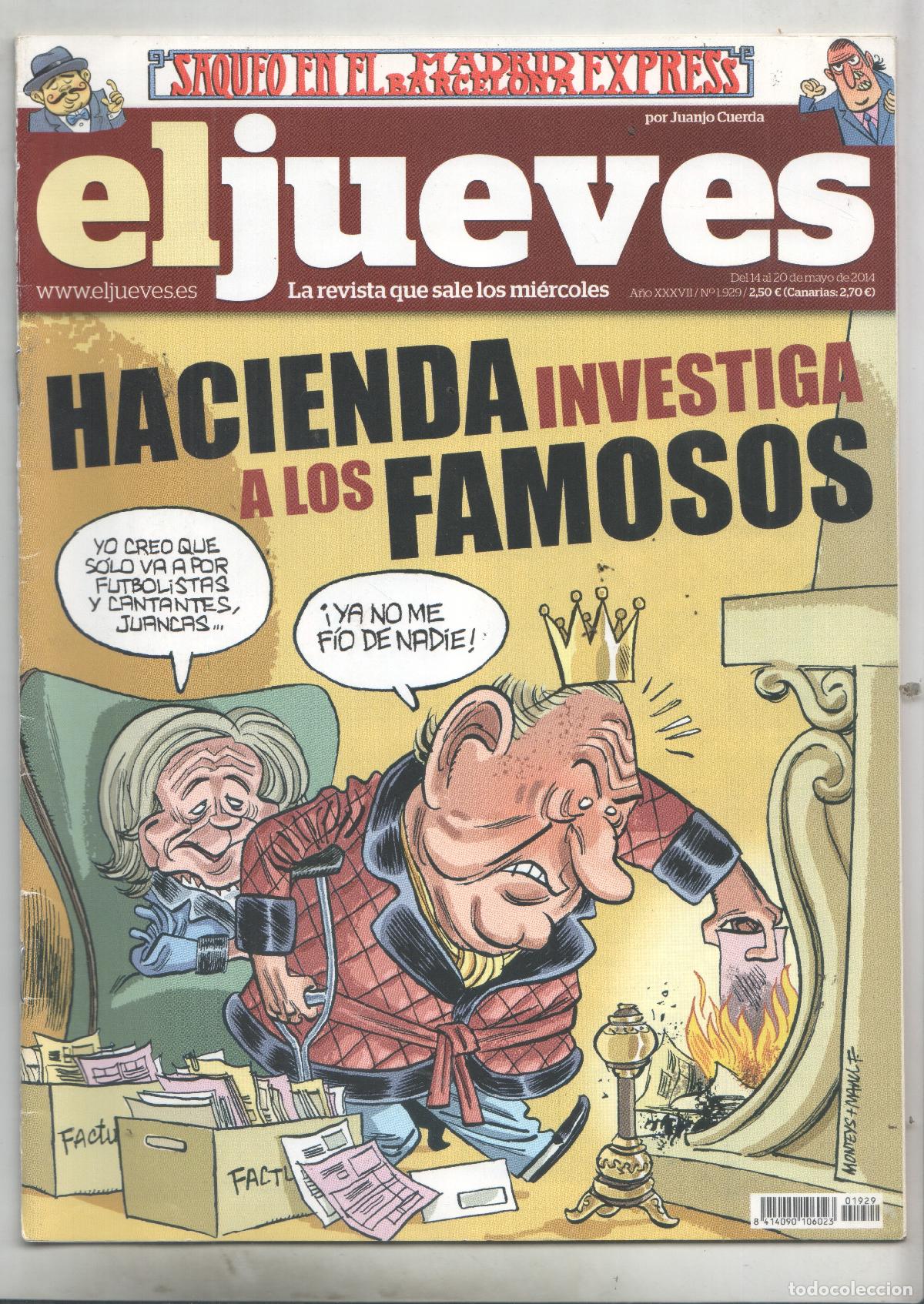 Comics : El Jueves revista numero 1929: Hacienda investiga a los famosos - Varios