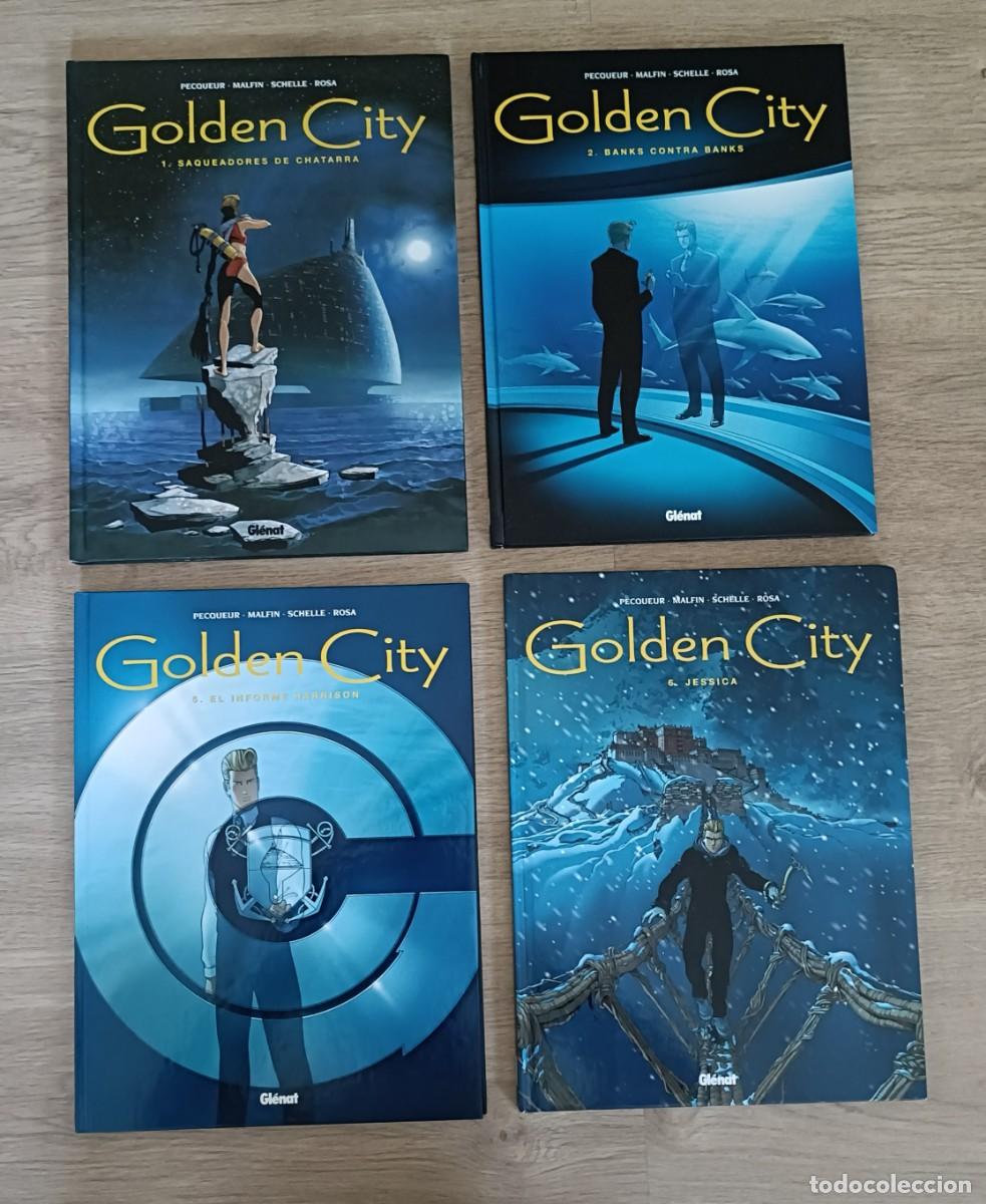 C&oacute;mics: Comic GOLDEN CITY, Tomos 1, 2, 5 y 6, Pecqueur, Maldini, Schelle, Rosa, Edit. GLENAT