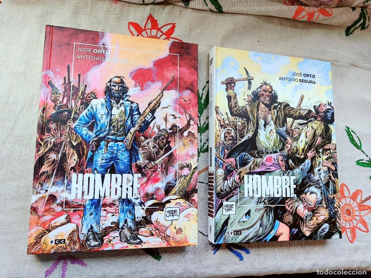C&oacute;mics: Hombre Vol&uacute;menes 1 y 2. Jos&eacute; Ortiz y Antonio Segura. ECC. Edici&oacute;n tapa dura.