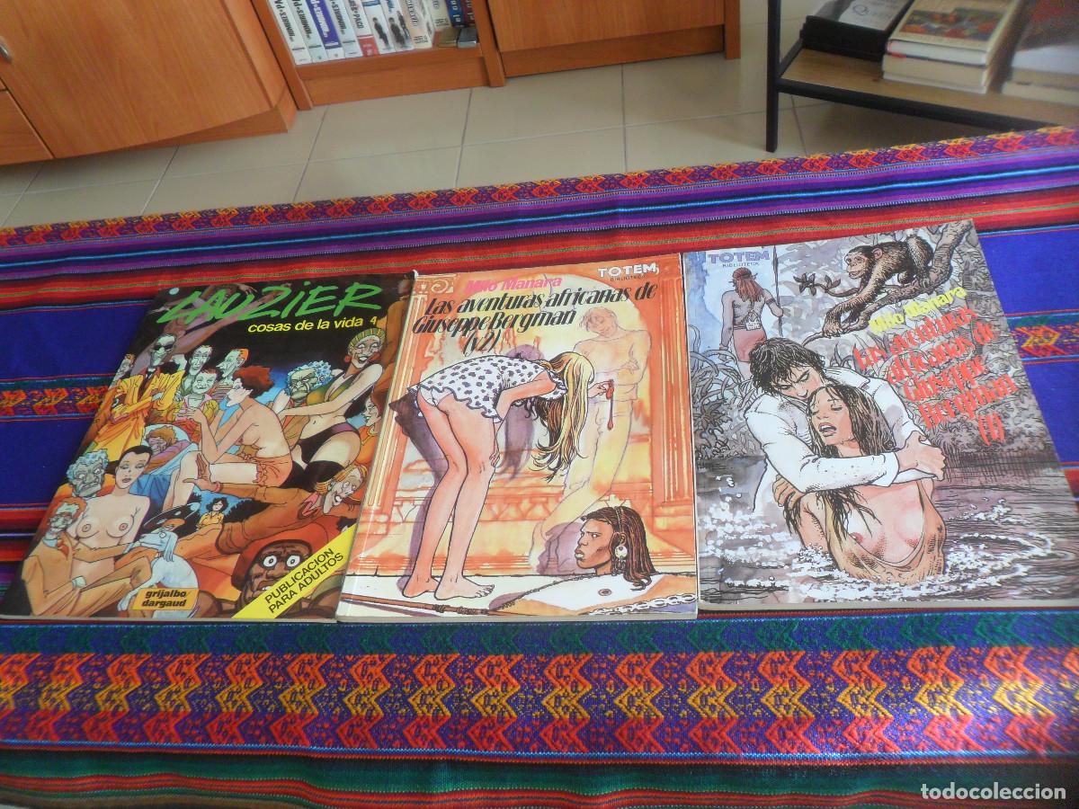 C&oacute;mics: MILO MANARA LAS AVENTURAS AFRICANAS DE GIUSEPPE BERGMAN 1 Y 2 NEW COMIC 1984. REGALO LAUZIER 4.