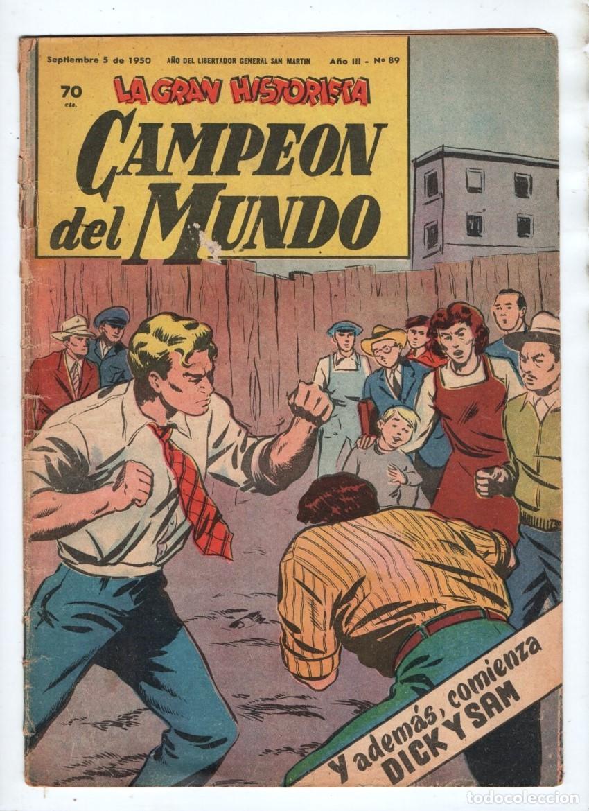C&oacute;mics: 1950 LA GRAN HISTORIETA # 89 - CAMPEON DEL MUNDO - COMIENZA DICK Y SAM EN EL AFRICA ORIENTAL - ABRIL
