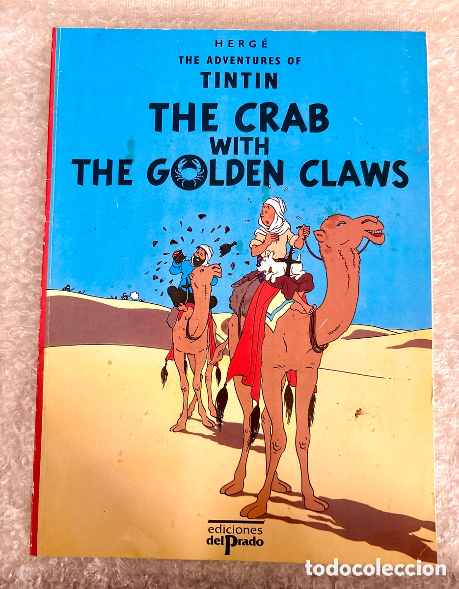 C&oacute;mics: Tint&iacute;n en Ingl&eacute;s - El Cangrejo de las Pinzas de Oro - Ediciones del Prado (Excelente Estado)