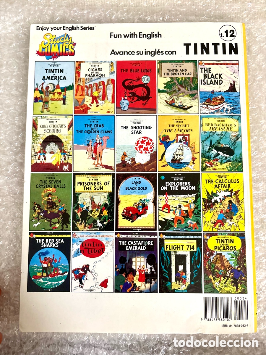 C&oacute;mics: Tint&iacute;n en Ingl&eacute;s - Destination Moon - Ediciones del Prado (Excelente Estado) - Foto 2