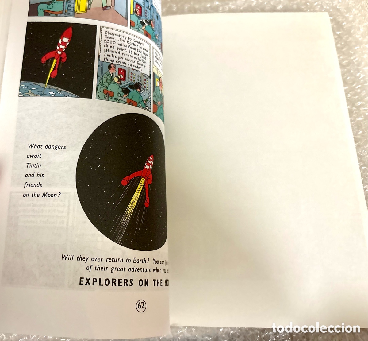 C&oacute;mics: Tint&iacute;n en Ingl&eacute;s - Destination Moon - Ediciones del Prado (Excelente Estado) - Foto 3