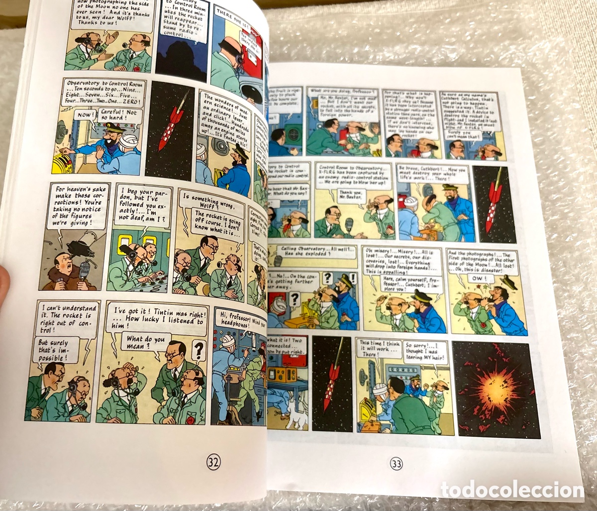 C&oacute;mics: Tint&iacute;n en Ingl&eacute;s - Destination Moon - Ediciones del Prado (Excelente Estado) - Foto 4
