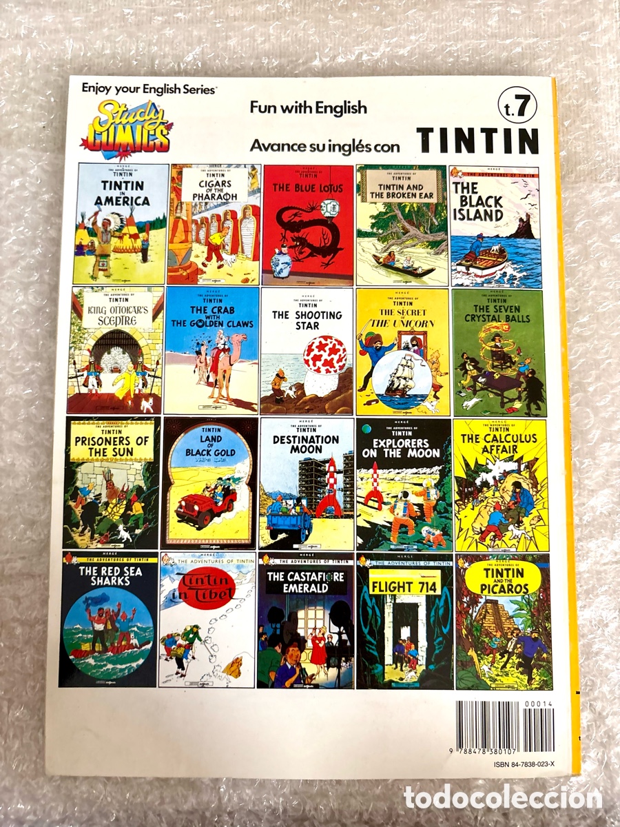 C&oacute;mics: Tint&iacute;n en Ingl&eacute;s - Red Rackhams Treasure - Ediciones del Prado (Excelente Estado) - Foto 2
