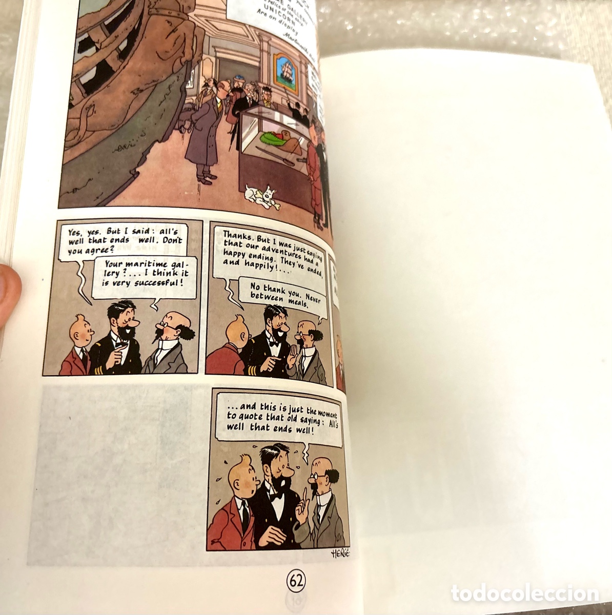 C&oacute;mics: Tint&iacute;n en Ingl&eacute;s - Red Rackhams Treasure - Ediciones del Prado (Excelente Estado) - Foto 3