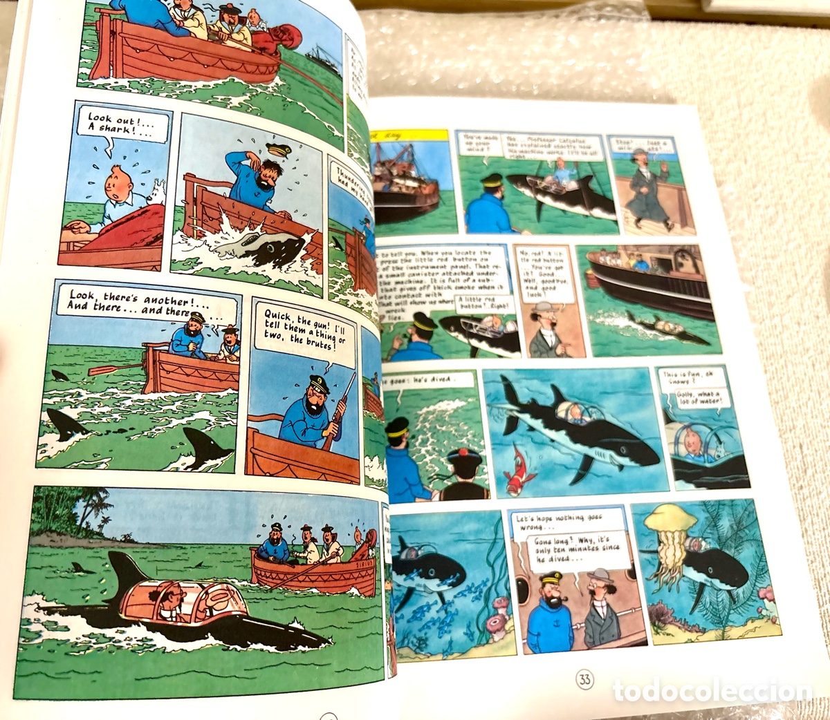 C&oacute;mics: Tint&iacute;n en Ingl&eacute;s - Red Rackhams Treasure - Ediciones del Prado (Excelente Estado) - Foto 4
