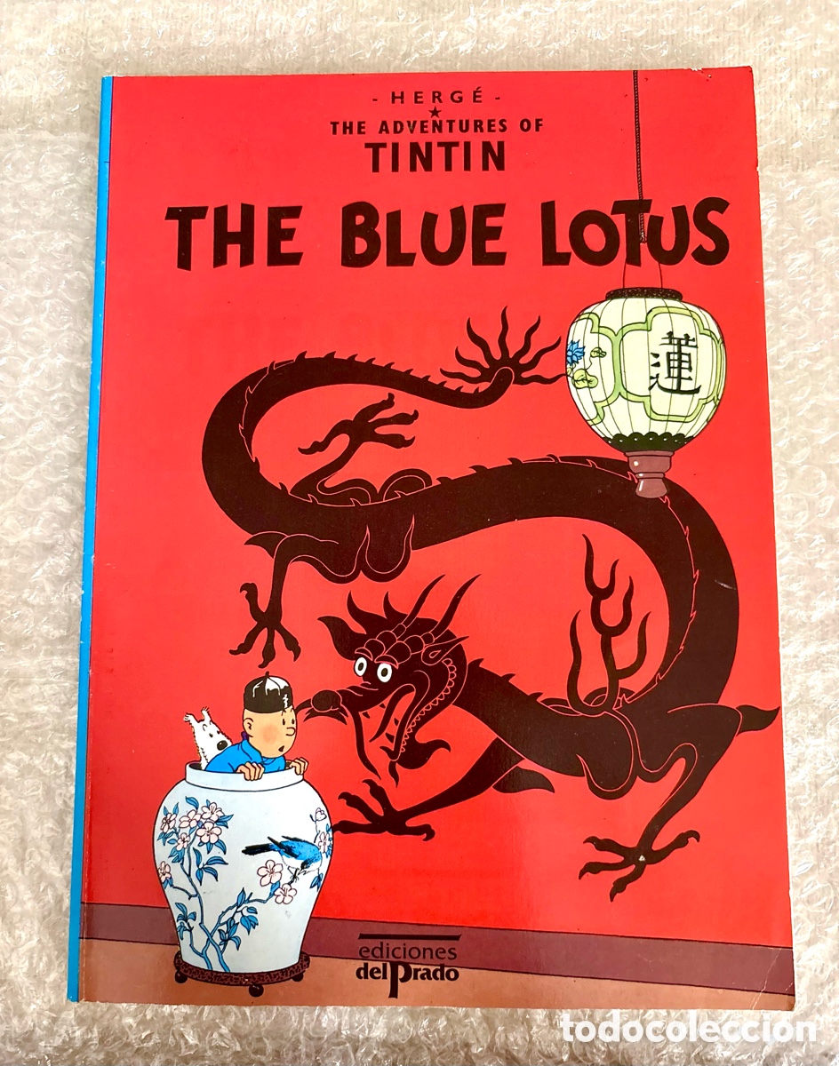 Comics: Tint&iacute;n en Ingl&eacute;s - The Blue Lotus - Ediciones del Prado (Excelente Estado)