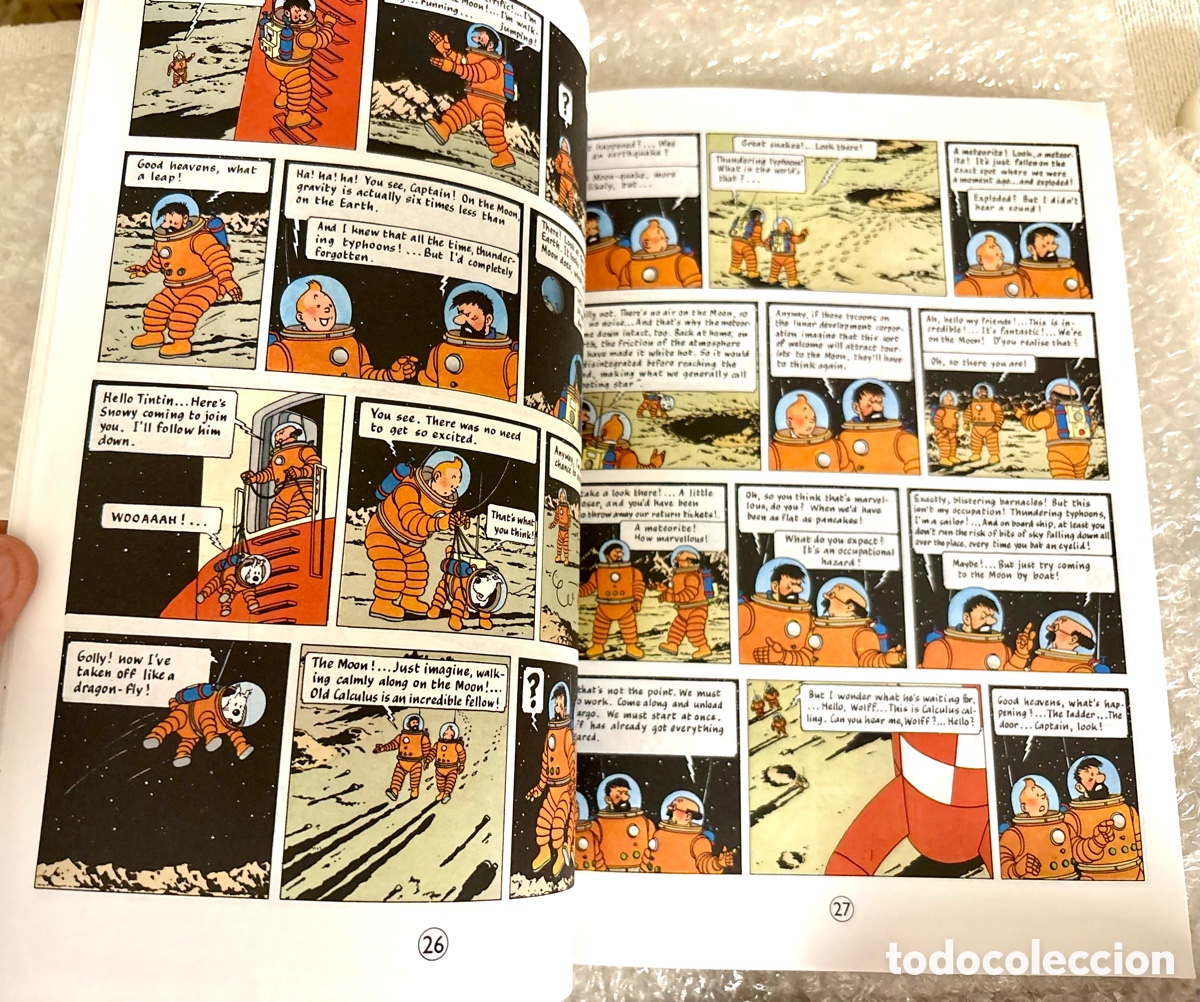 C&oacute;mics: Tint&iacute;n en Ingl&eacute;s - Explorers on the Moon - Ediciones del Prado (Excelente Estado) - Foto 4