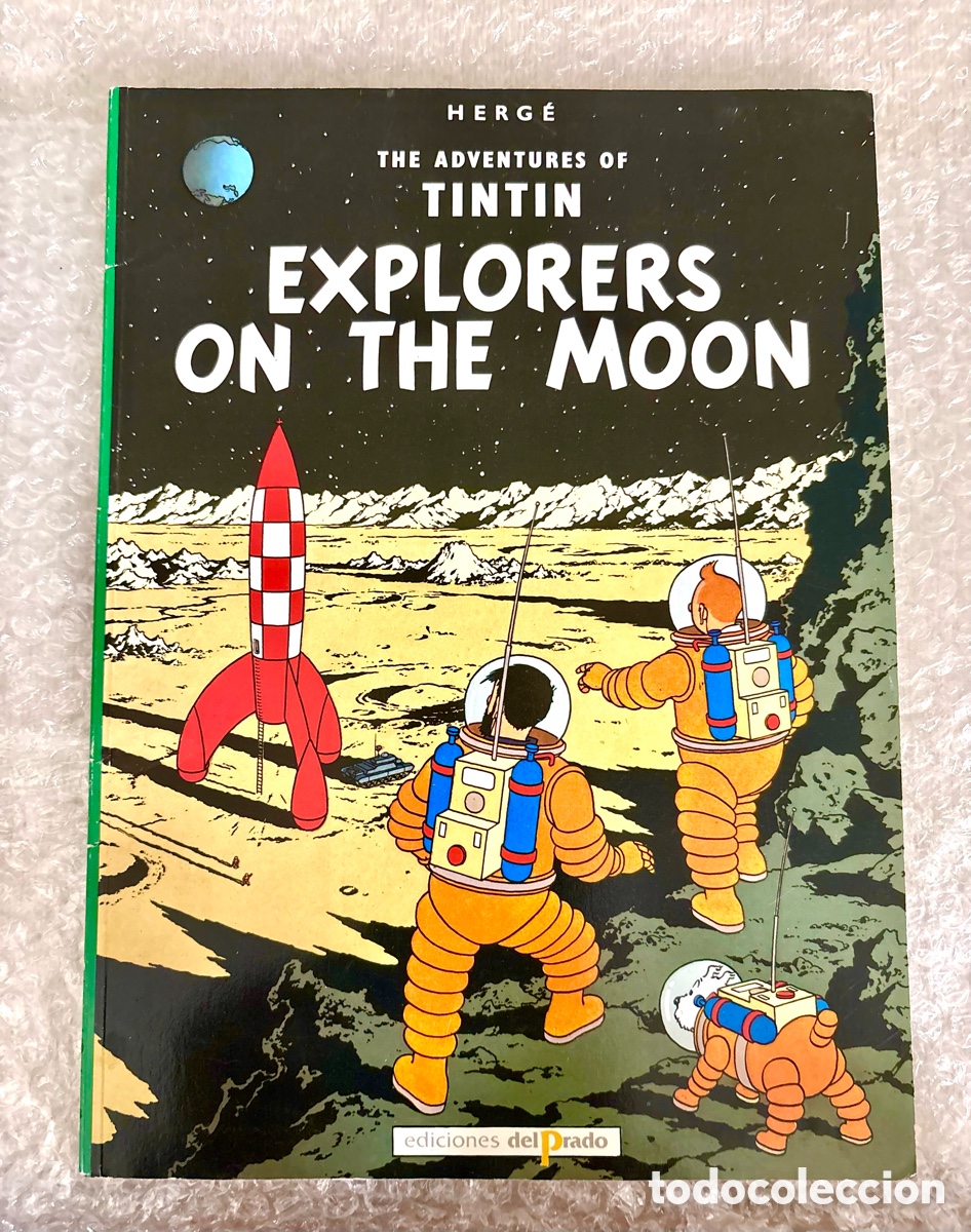 Comics: Tint&iacute;n en Ingl&eacute;s - Explorers on the Moon - Ediciones del Prado (Excelente Estado)