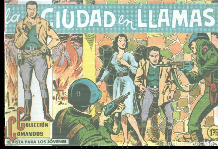 Comics: Facsimil: Coleccion Comandos numero 74 : Roy Clark: La ciudad en llamas - J.M.Ortiz