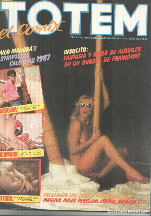 Comics : tOTEM EL COMIX NUMERO 02: Almodovar, Sicomoro, Magna calendar 1987 - Varios