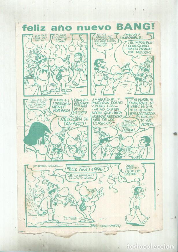 C&oacute;mics: Fanzine: BANG hoja fedlicitacion A&Ntilde;O 1976 - Varios