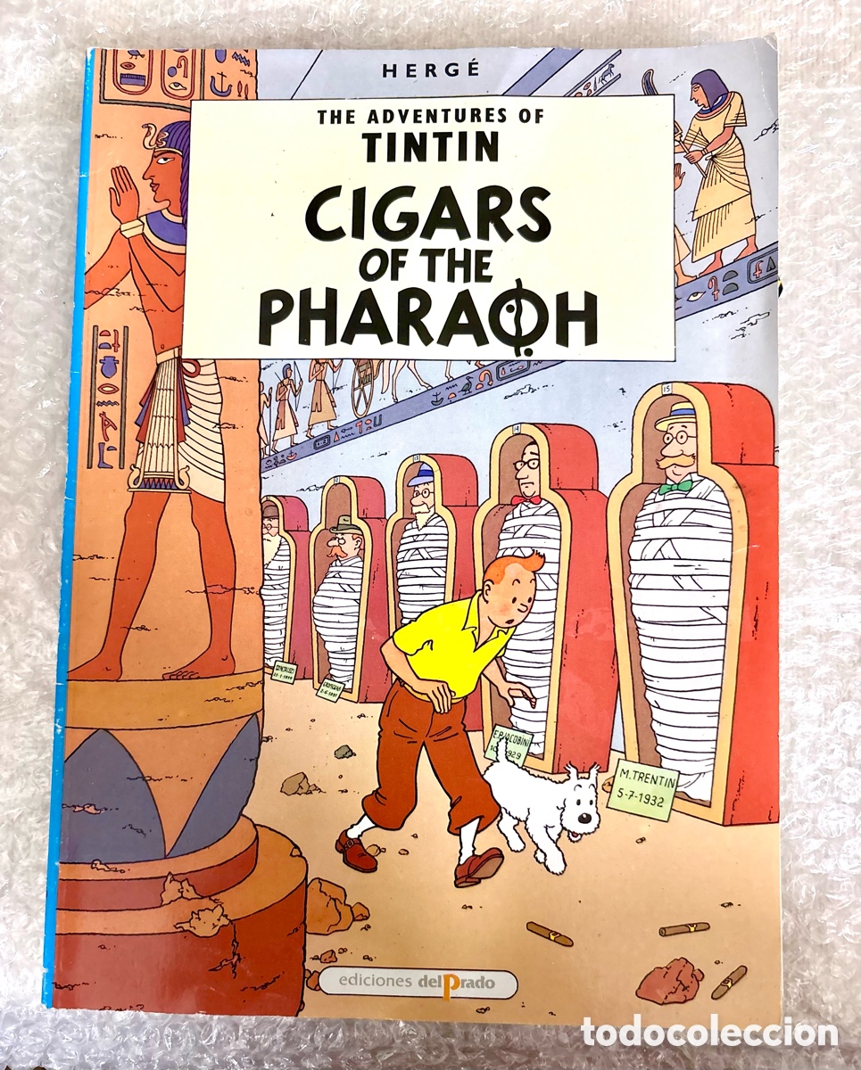 C&oacute;mics: Tint&iacute;n en Ingl&eacute;s - Cigars of the Pharaoh - Ediciones del Prado (Excelente Estado)