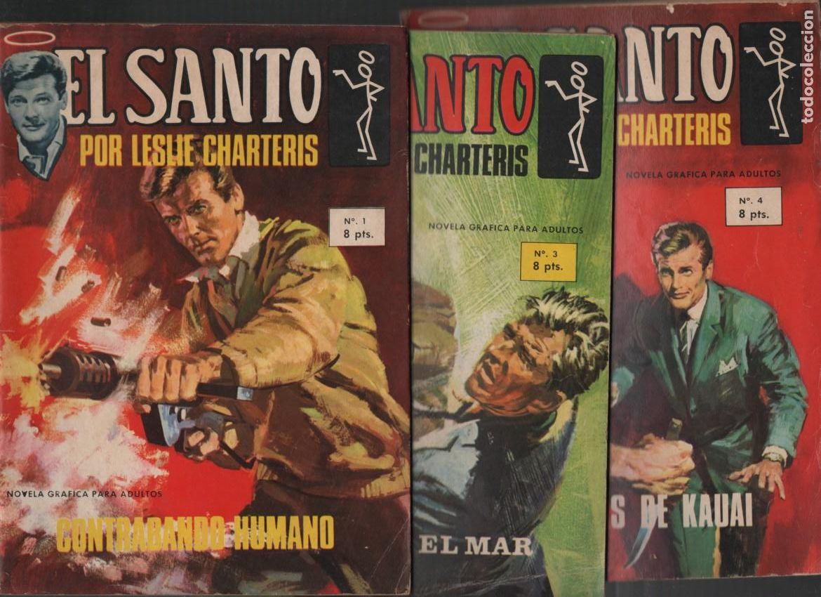 C&oacute;mics: EL SANTO POR LESLIE CHARTERIS. LOTE DE 3 COMICS: 1-3-4. SEMIC ESPA&Ntilde;OLA DE EDICIONES 1965