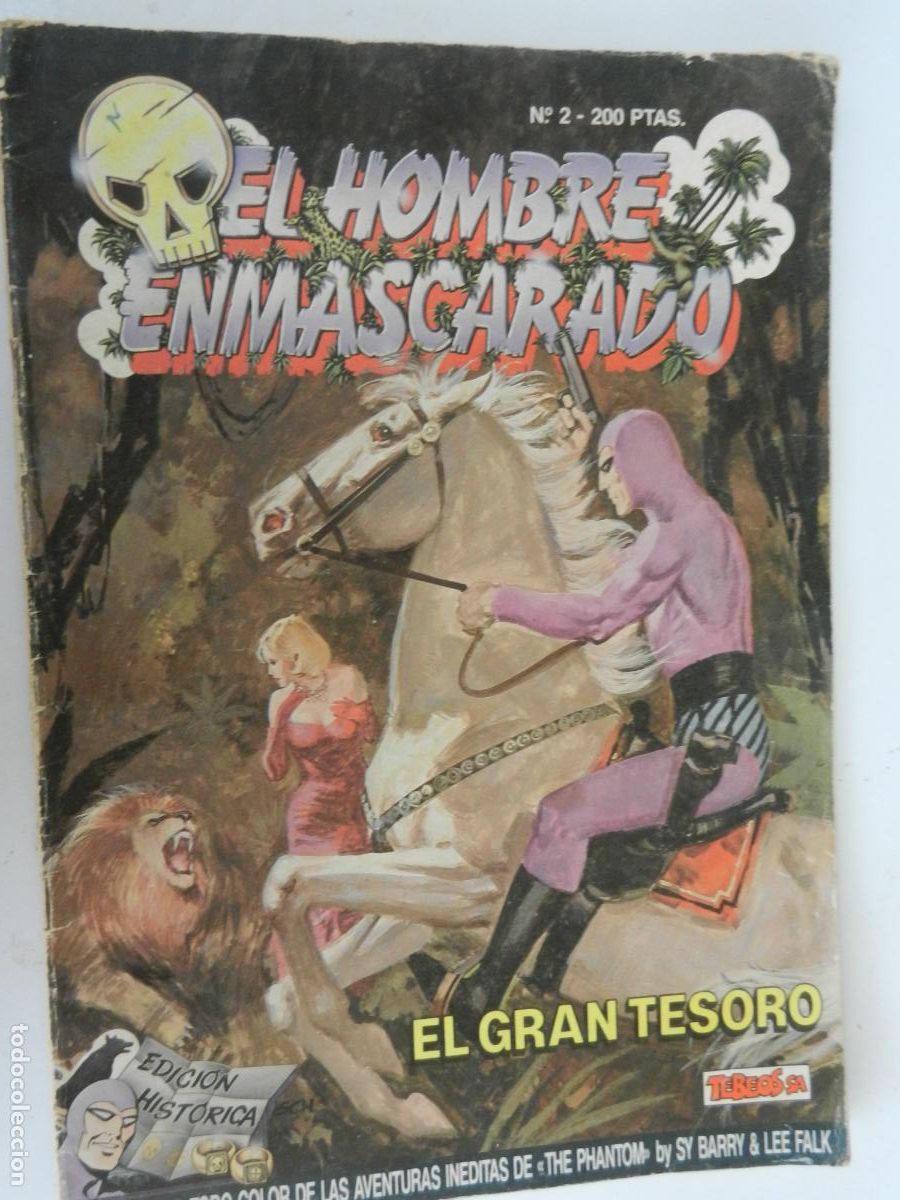C&oacute;mics: EL HOMBRE ENMASCARADO N&ordm; 2 - EL GRAN TESORO - THE FHANTOM - TEBEOS S A-LEE FALK 1988