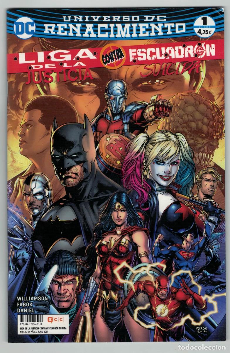 C&oacute;mics: C&oacute;mic Liga de la Justicia contra Escuadr&oacute;n Suicida n&ordm; 1 &ndash; Universo DC Renacimiento &ndash; ECC Ediciones