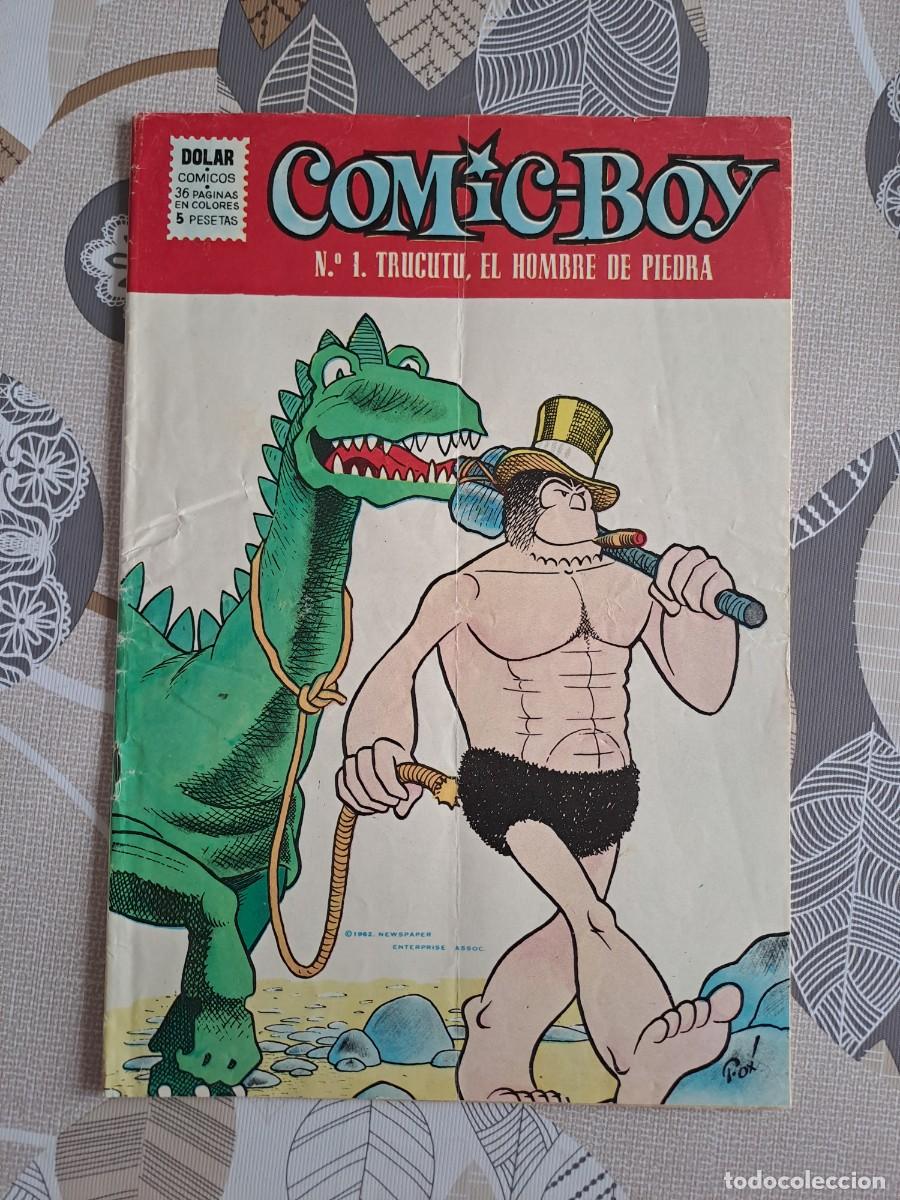 C&oacute;mics: Comic-boy 1, trucutu el hombre de piedra, Dolar en buen estado Bolsa DA