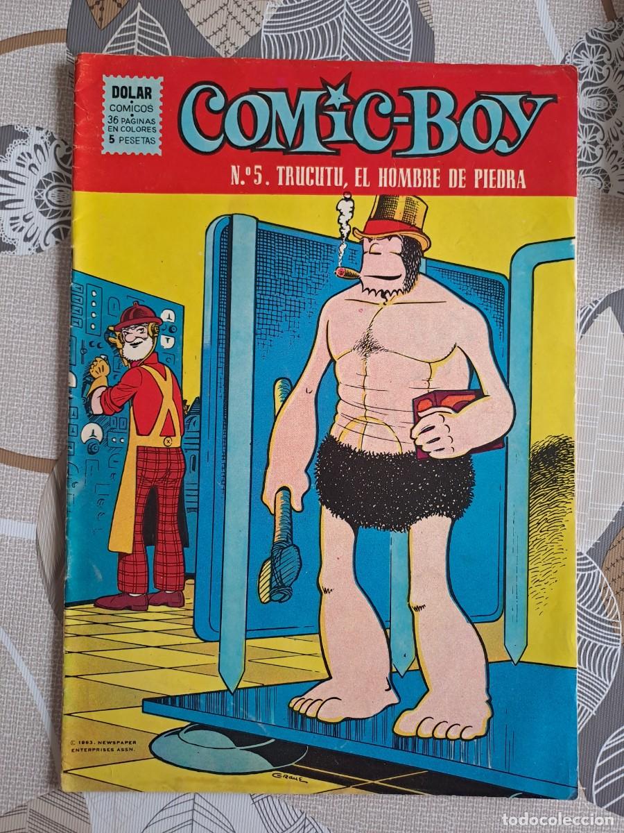 C&oacute;mics: Comic-boy 5, trucutu el hombre de piedra, Dolar en buen estado Bolsa DA