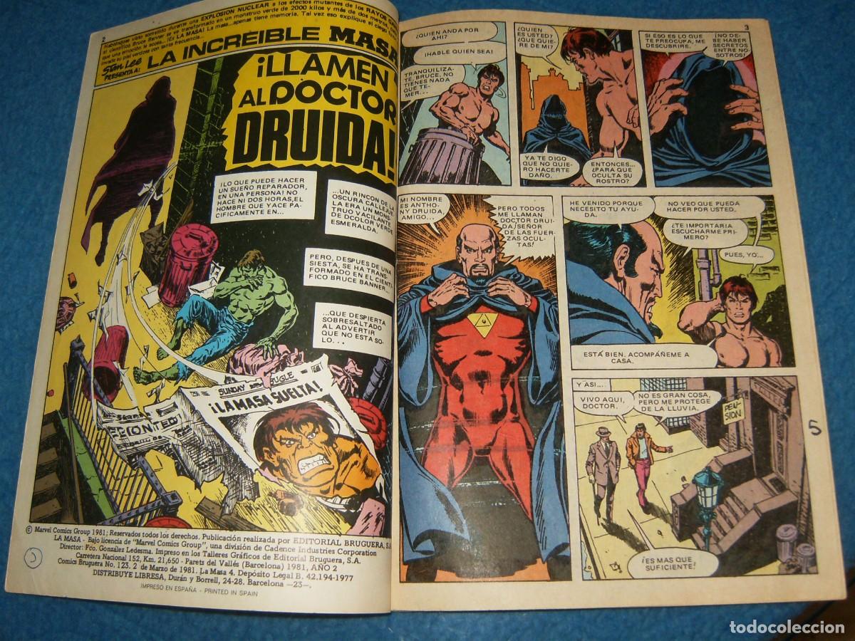 C&oacute;mics: LA MASA ( HULK ) N&uacute;mero 4 . BRUGUERA . PROCEDE DE RETAPADO - Foto 2