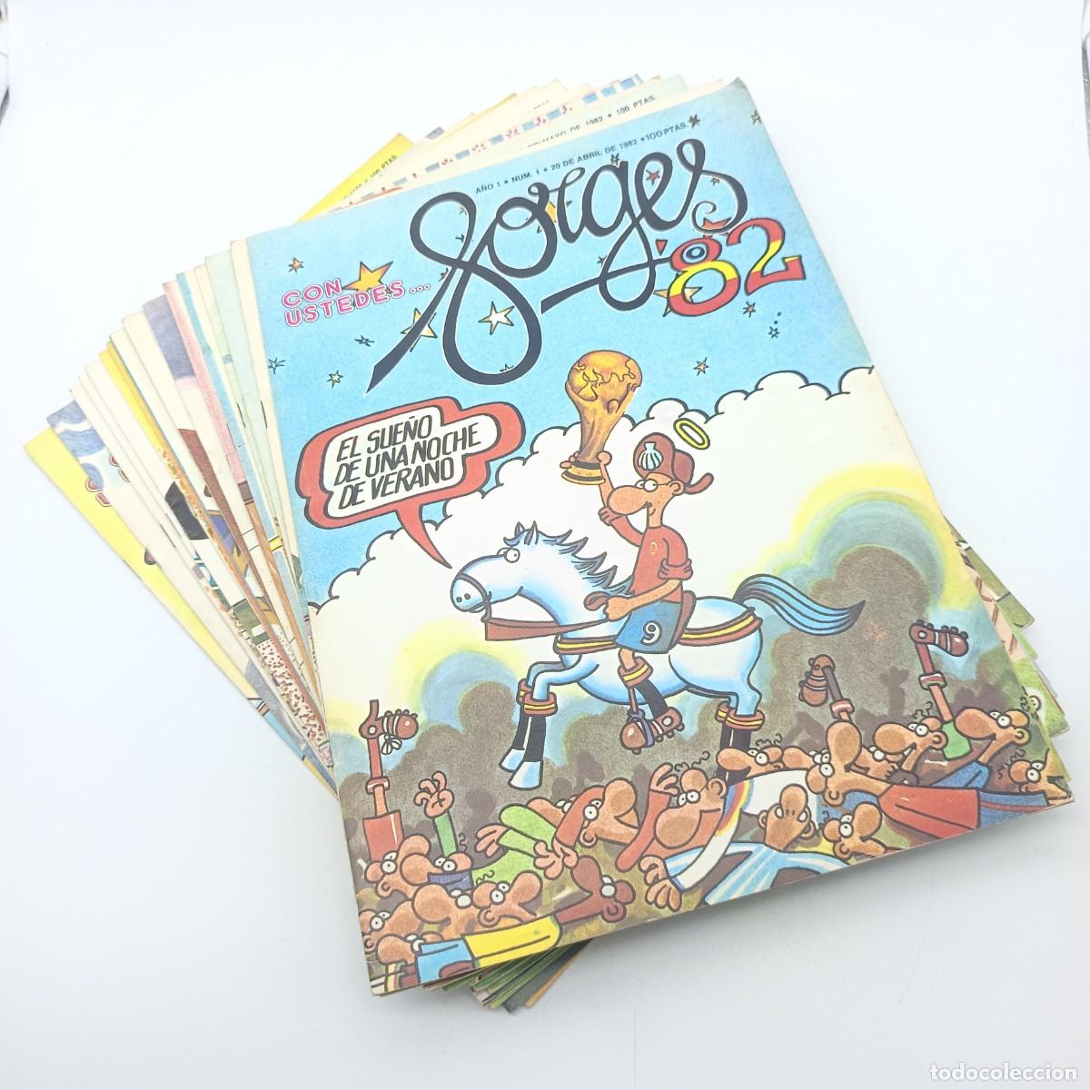 C&oacute;mics: Con ustedes&hellip; Forges &rsquo;82 &ndash; Colecci&oacute;n completa 16 n&uacute;meros &ndash; Humor f&uacute;tbol Espa&ntilde;a 1982